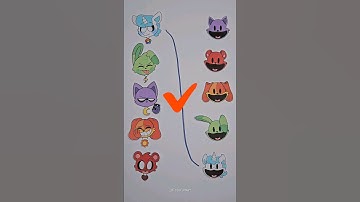 Poppy playtime smiling critters3 matching line puzzle🧩#viral #puzzle #shorts