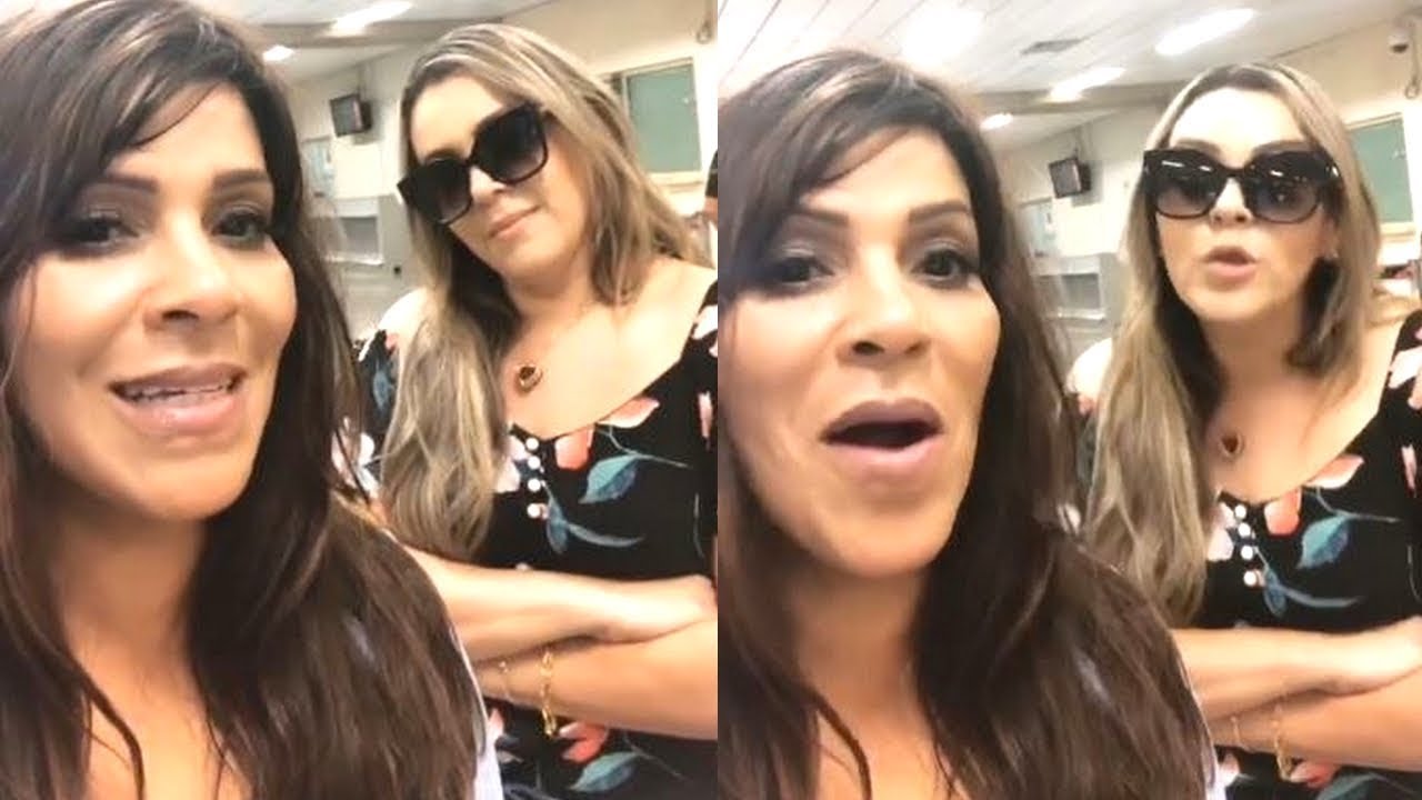 Presepadas de Silvânia Aquino e Ana Gouveia no aeroporto