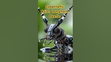 Cybernetic Asian Longhorn Beetle – Hyper Realistic Macro Steampunk Creature  #aianimation #longhorn