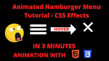 Animated Hamburger Menu PURE HTML CSS IN 3 MINUTES ❤️