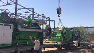 Установка ГПУ Часть 1(Монтаж ГПУ производится с помощью тралла грузоподъёмностью до 40 тонн и крана грузоподъёмностью 90 тонн,..., 2014-10-07T09:37:35.000Z)