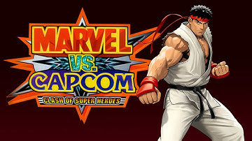 Marvel vs Capcom PS1 - Ryu & Morrigan Gameplay