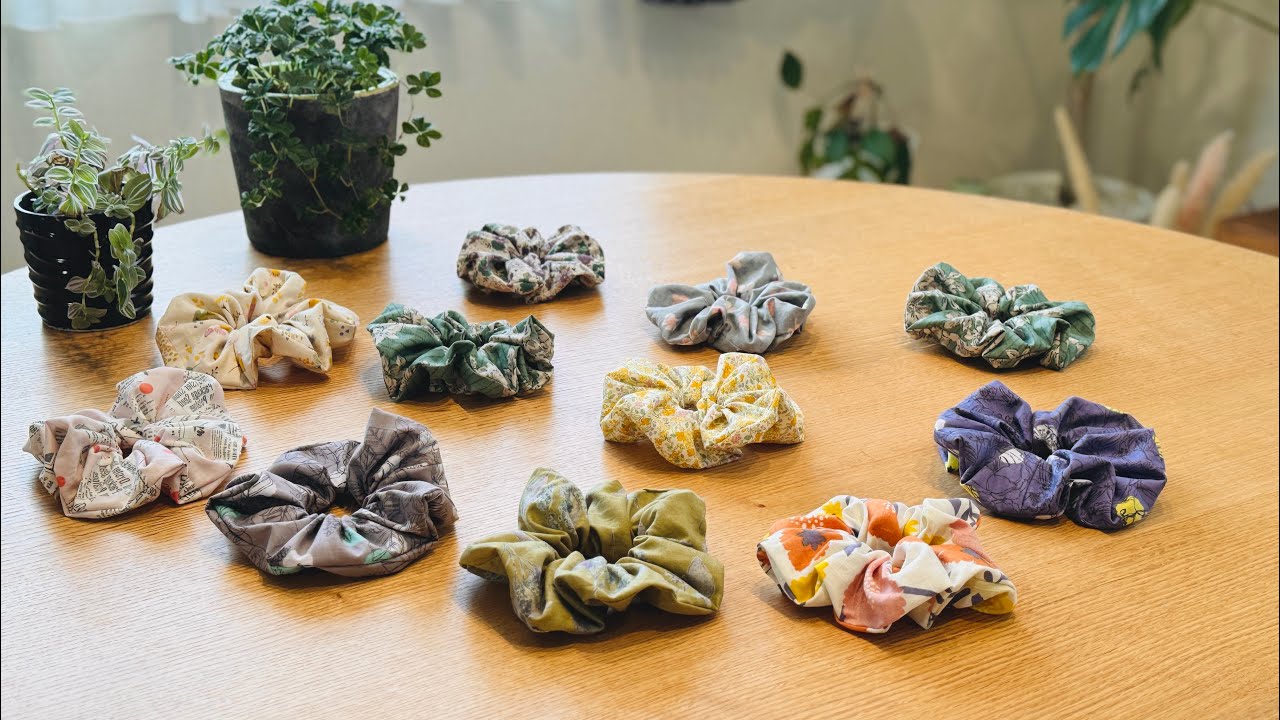 簡単！すぐ出来ちゃうシュシュ作り方, Easiest Way ! How to make Scrunchies,Easy Sewing Tutorials,Diy