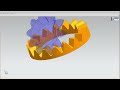 Gear design knowledge meshing animation between bevel gear using generating method and crown