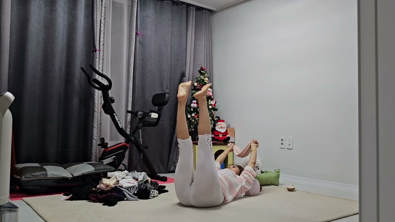 아줌마 정리를 하고 해야지 운동은