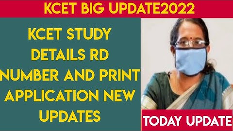 KCET RD number editing and study details editings | KCET Print application important updates|#kcet