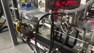 Fully automatic earloop welding machine for flat mask prediction line