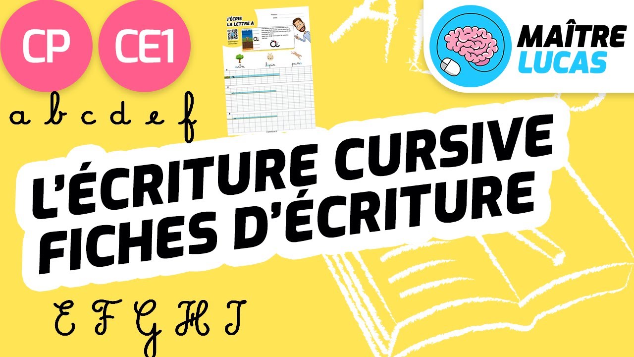 Apprendre à écrire les lettres cursives minuscules : i, u, l, b, y