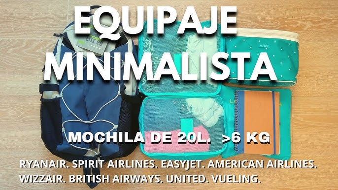 MOCHILA DE VIAJE ryanair Easyjet bolsa de mano para cabina