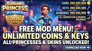 Subway Princess Runner code - mod unlimited resources for iOS Android