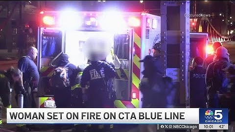 Person of interest in custody after woman, 26, lit on fire on CTA train