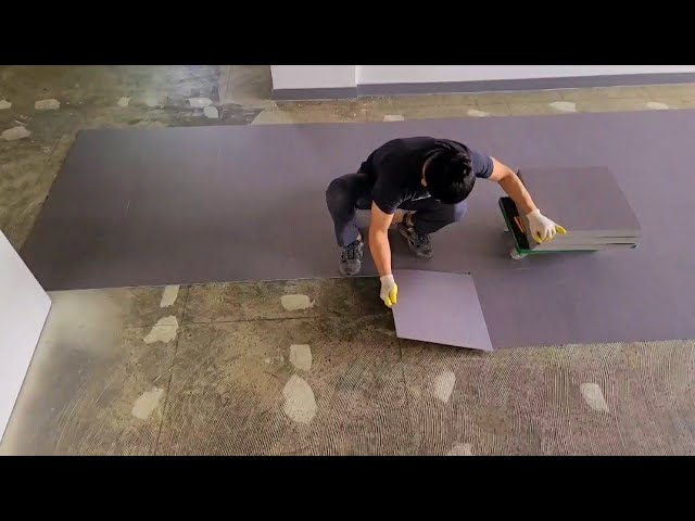 데코타일] 시공방법. How To Install Floor Decotile. (In Korea) - Youtube