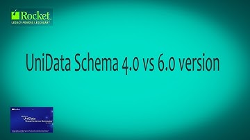 UniData Schema 4.0 vs 6.0 version