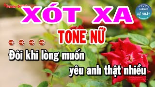 Karaoke Xót Xa Tone Nữ Nhạc Sống Trữ Tình Dễ Hát Nhất | Karaoke Đệ Nhất