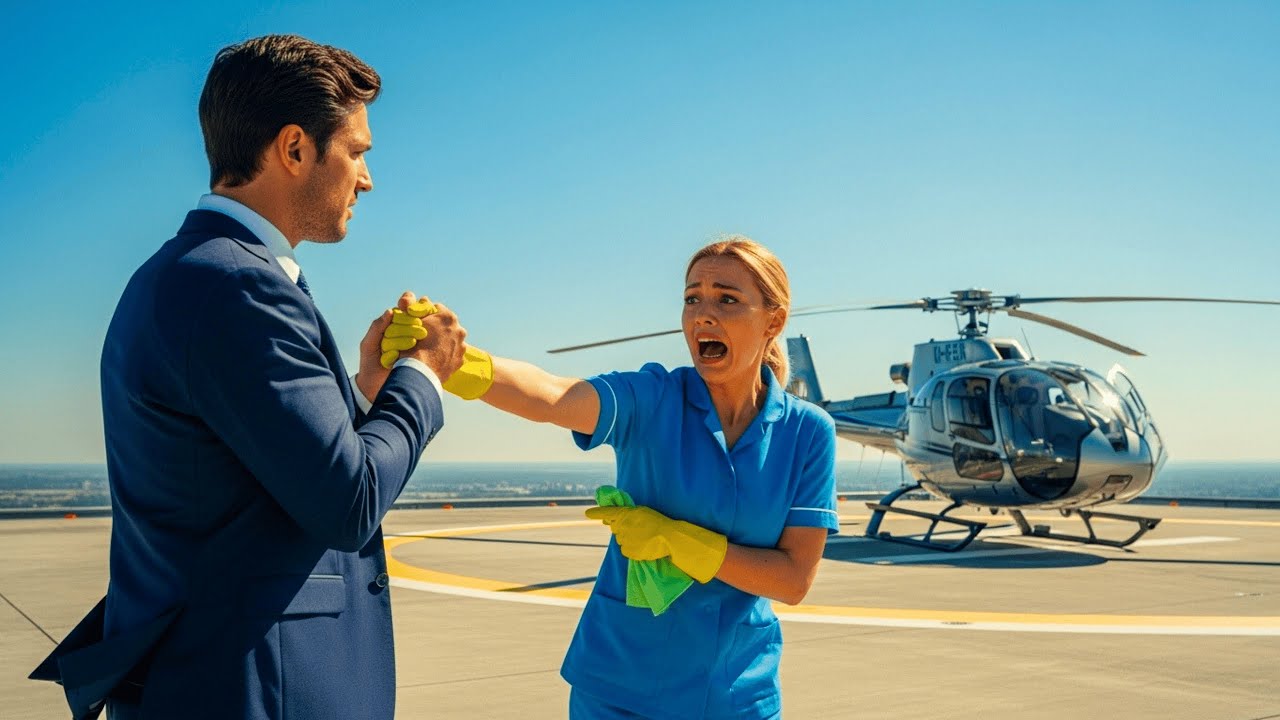Samohrana majka čistačica kaže: “Ne koristi helikopter, sabotiran je!” — CEO milijunaš se ukočio