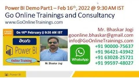 01 Power BI Telugu Demo Part1 - Feb 16th, 2022
