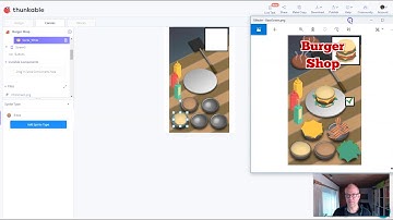 Burger Shop Part 1 - How to make a game in Thunkable.