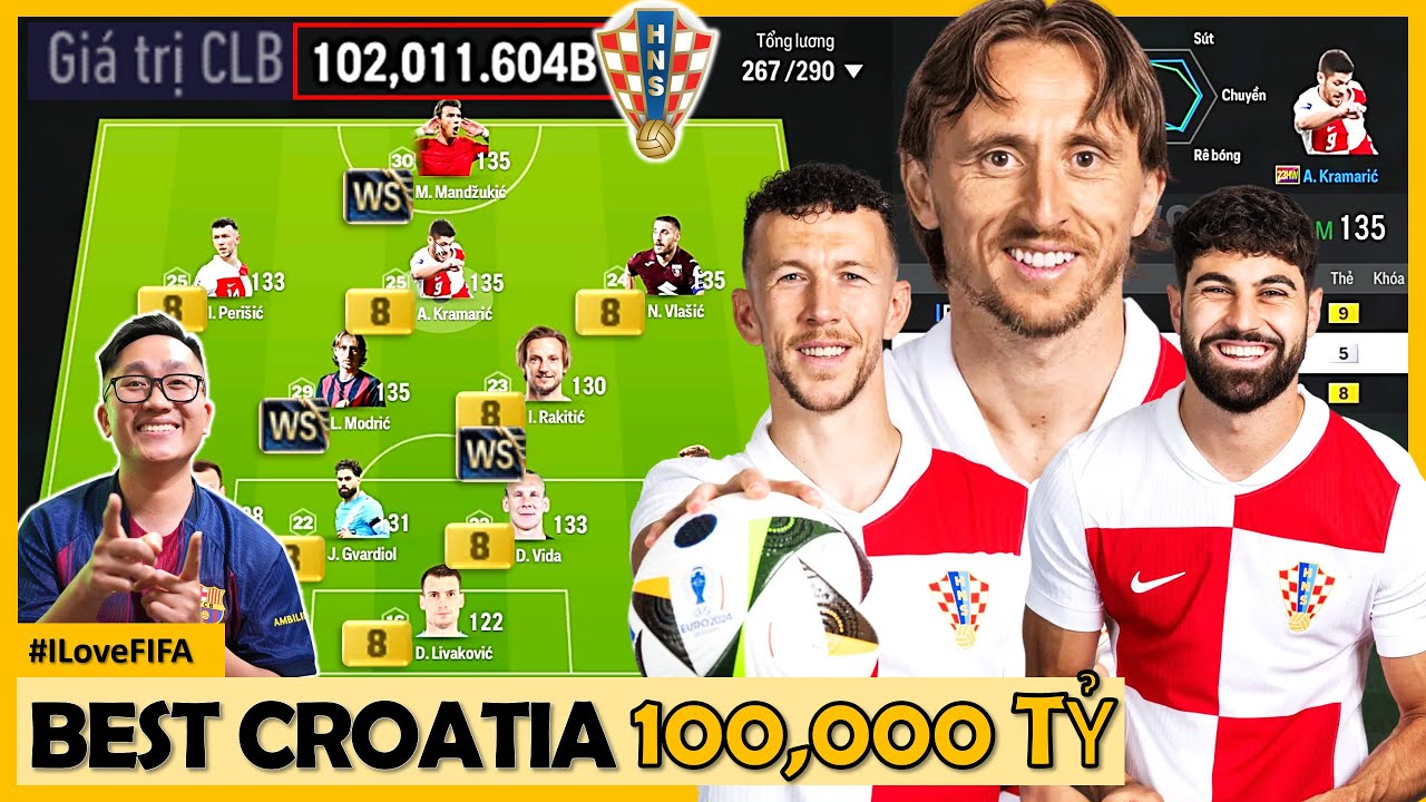 I Love Cầm 100,000 Tỷ Xây Dựng Đội Hình CROATIA Khủng Nhất FCO 2026 Cùng: MODRIC & MANDZUKIC WS +5