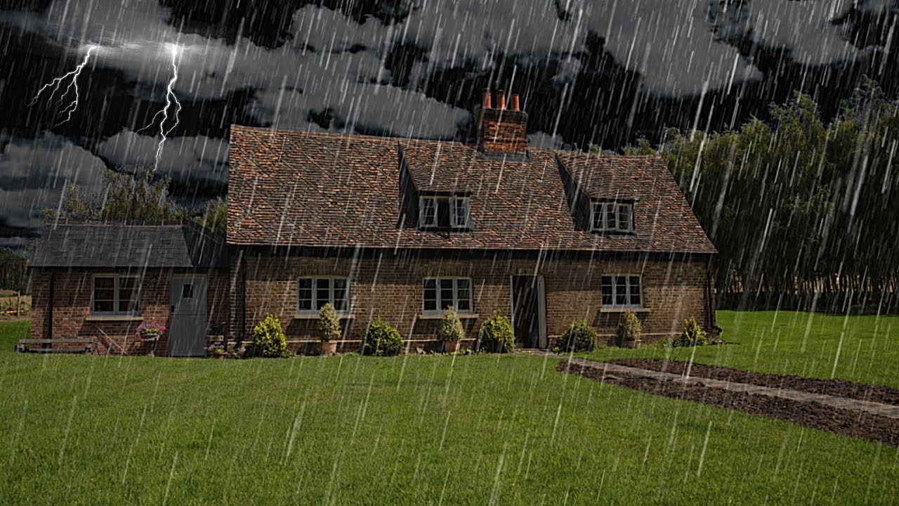 Heavy Rain with Continue Rumbling Thunder Sound for a Long Cozy Sleep