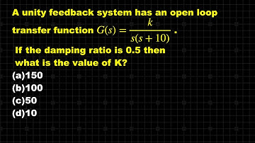 CONTROL SYSTEM || SOLVED PROBLEM || DAMPING RATIO || PROBLEM || FIND K VALUE