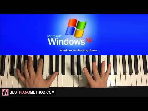 HOW TO PLAY - Windows XP Shutdown Sound (Piano Tutorial Lesson)