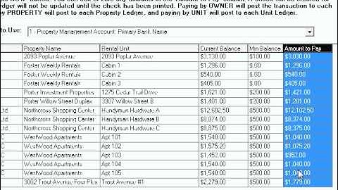Tenant File Main Menu