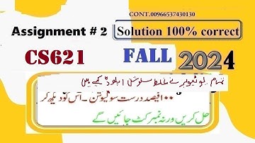 cs 621 assignment 2 solution fall 2024|cs621 assignment 2 2024|cs 621 assignment 2 fall 2024