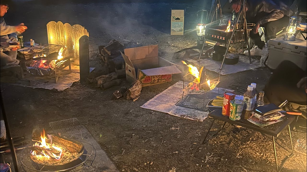 今年最後の薪ストーブ　冬の終わりを感じる青野原でグルキャン