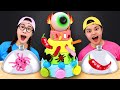 Mukbang Giant Eyeball Jelly Cake challenge 4층 케이크 챌린지 Escaping from a Candy Jail 티미 TIMI