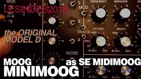 MOOG MINIMOOG = STUDIO ELECTRONICS MIDIMOOG = original MODEL D in the rack