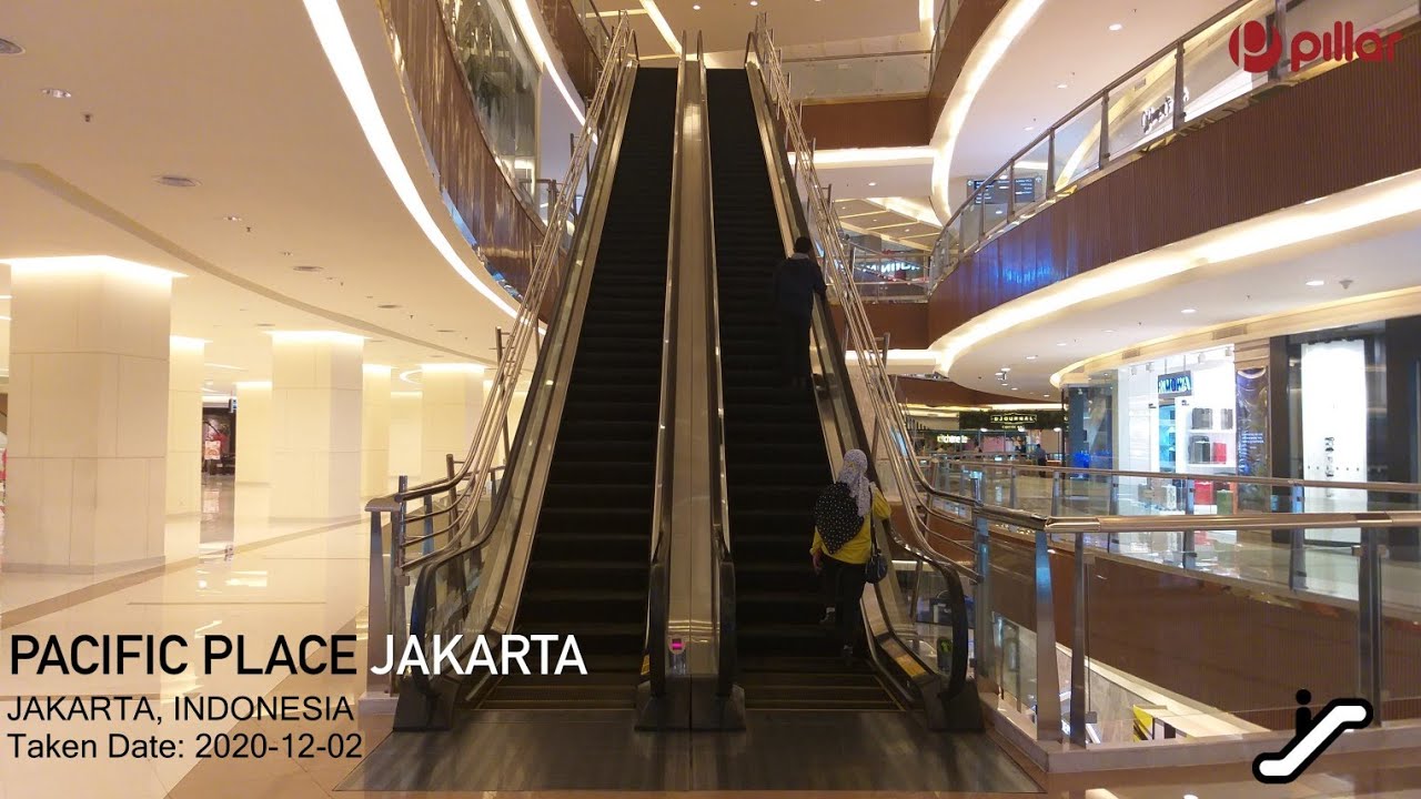 Long Pillar Escalators at Pacific Place Mall, Jakarta
