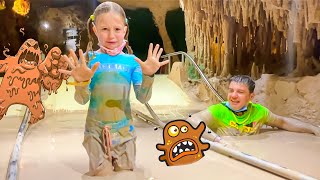 : Nastya and Daddy got into the unusual Adventure Park