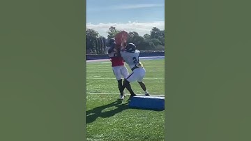 Running Back Drills: Blocking 😈 #rayquansmith #fyp #kingofnil #football #runningback #drills