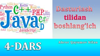 Java dasturlash tilidan boshlang'ich 4-dars