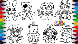 The Amazing Digital Circus Plush Coloring Pages / How to COLOR  all Characters / NCS Music