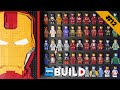 55 IRON MAN LEGO Minifigures! - IRON BOOK Speed Build! - Marvel - Unofficial LEGO | Beat Build