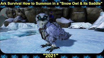 Ark Survival How to Summon in a "Snow Owl & Its Saddle" 2021
