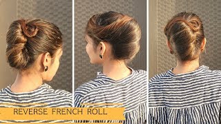 Reverse French Roll Hairstyle For Long Hair / Komal's Hairstyle