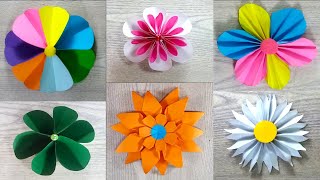 How to make 6 easy flowers with paper (Part 3) | paper flowers | Craft line