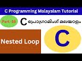 Nested Loop in C. |Malayalam Tutorial|Part-16|