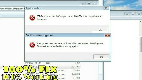 Mortal Kombat Komplete Edition Fix Error