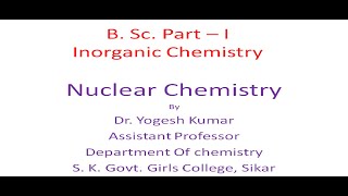 Nuclear Chemistry - Radioactive Disintegration Rate