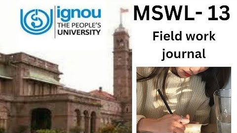 How to write IGNOU MSW field work journal in hindi | MSWL13 | Field Work Journal in hindi