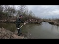 Рыбалка на паук (подъёмник) в малой реке часть 2