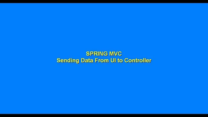 Sending data from UI to Controller using parameter in Spring MVC