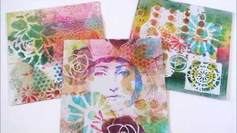 Gel printing with crystal-pigment colours and GelliArts®