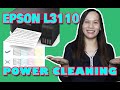 EPSON L3110 HOW TO REMOVE LINES IN PRINTING/POWER CLEANING (TAGALOG VERSION)