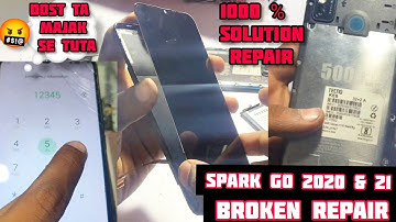 Tecno Ke5 Broken Touch , Display , Lcd ,Glass Repair & Solution Spark go 2020
