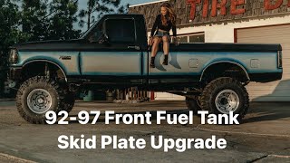 Installing a powder coated Factory Fuel Skid Plate on my 1993 (1992-1997) F350