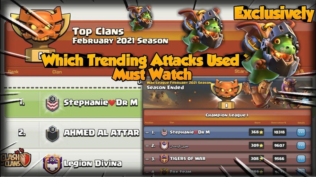Exclusively : CWL Rank 1 Clan Stephanie ️Dr.M War Hits || 368 Stars in ...